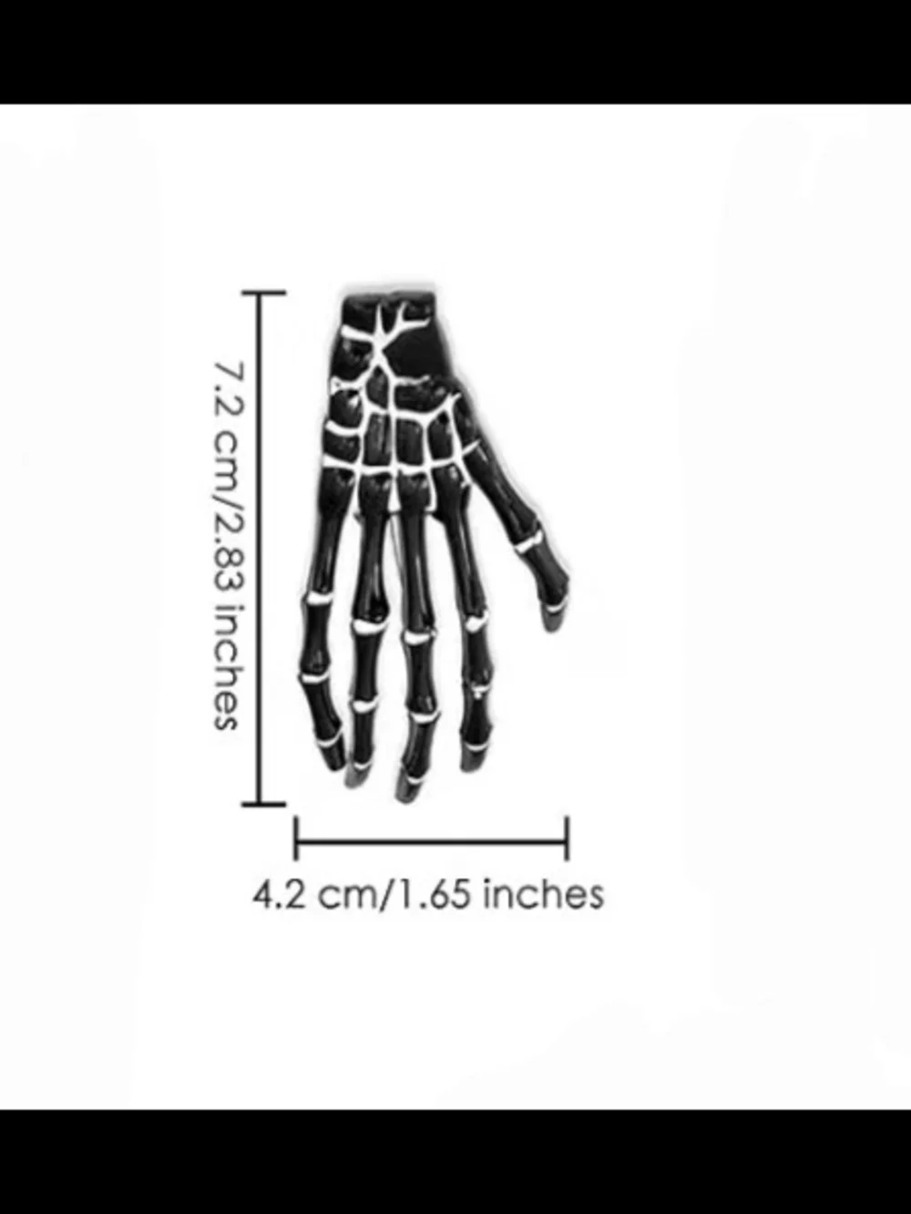 Korean Style Black Skeleton Hand Hair Pin - BNIB